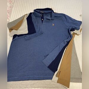 Lot of 5 U.S. Polo Assn. Multi-Color Polo Shirt Set